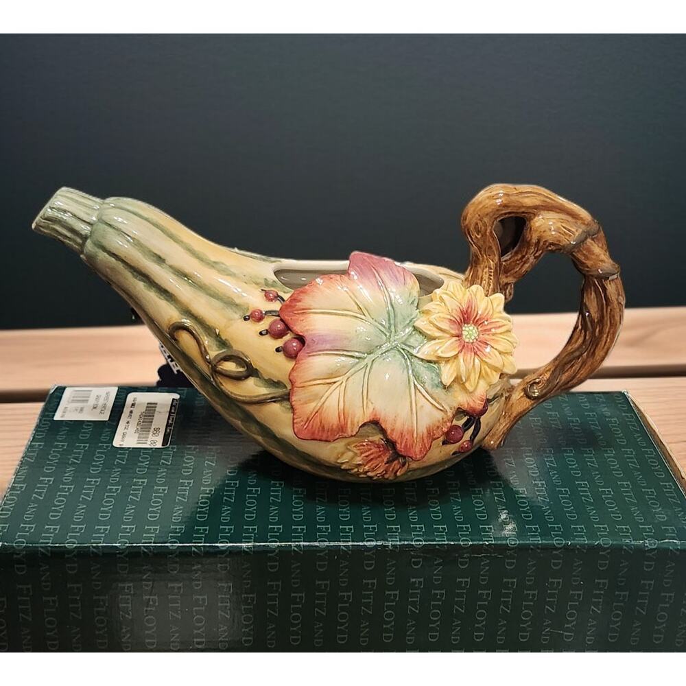 Fitz and Floyd Classics Harvest Heritage Collection Gravy Boat Discontinued EUC
